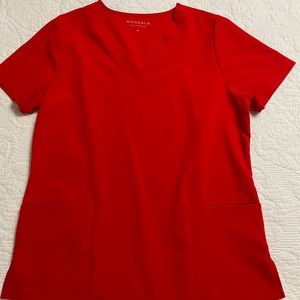 Mandala Scrubs Red Medium